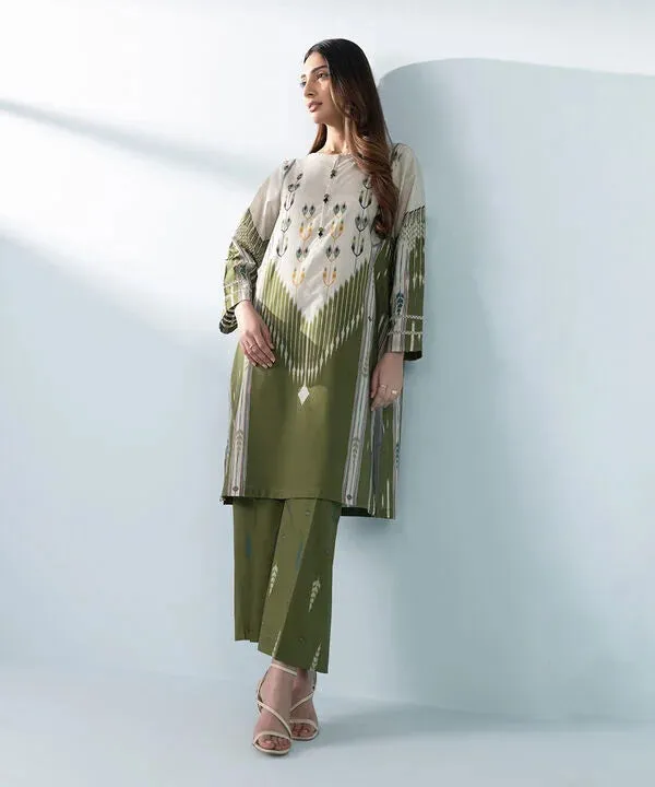 2 Piece - Printed Cambric Suit