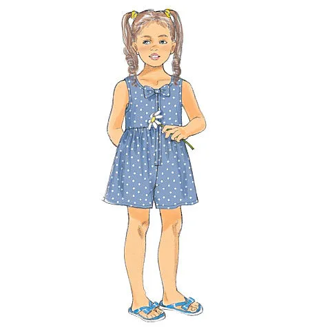 B6202 Children's/Girls' Dress and Culottes
