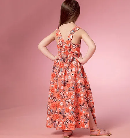 B6202 Children's/Girls' Dress and Culottes
