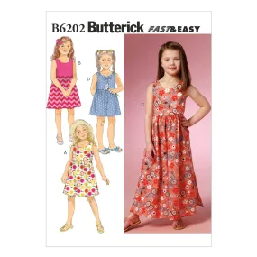 B6202 Children's/Girls' Dress and Culottes