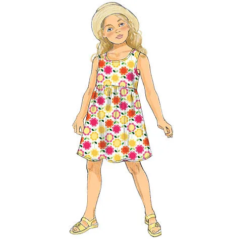 B6202 Children's/Girls' Dress and Culottes