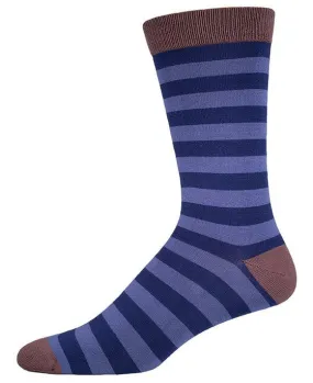 Blue Stripe Bamboo Socks (Men's)