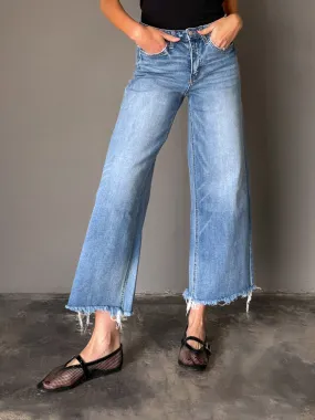 City Limits Crop Wide Leg Jeans - Final Sale