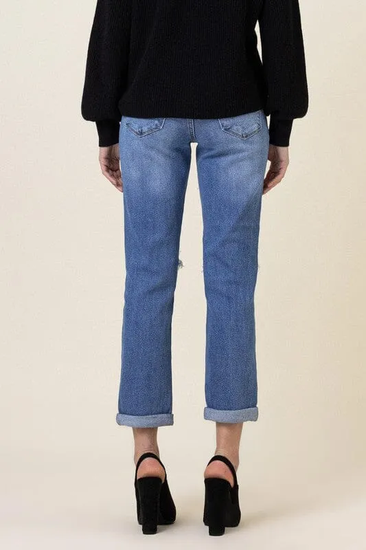 Distressed Boyfriend Jeans - Vibrant M.i.U