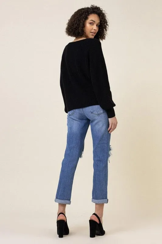 Distressed Boyfriend Jeans - Vibrant M.i.U
