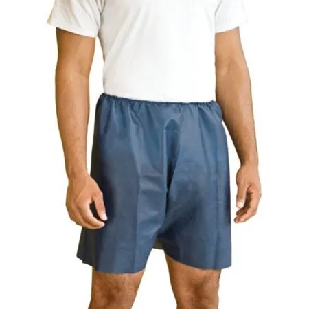 Exam Shorts MediShorts® 2X-Large / 3X-Large Navy Blue Nonwoven Adult Disposable - Graham Medical Products  Mfr# 62380