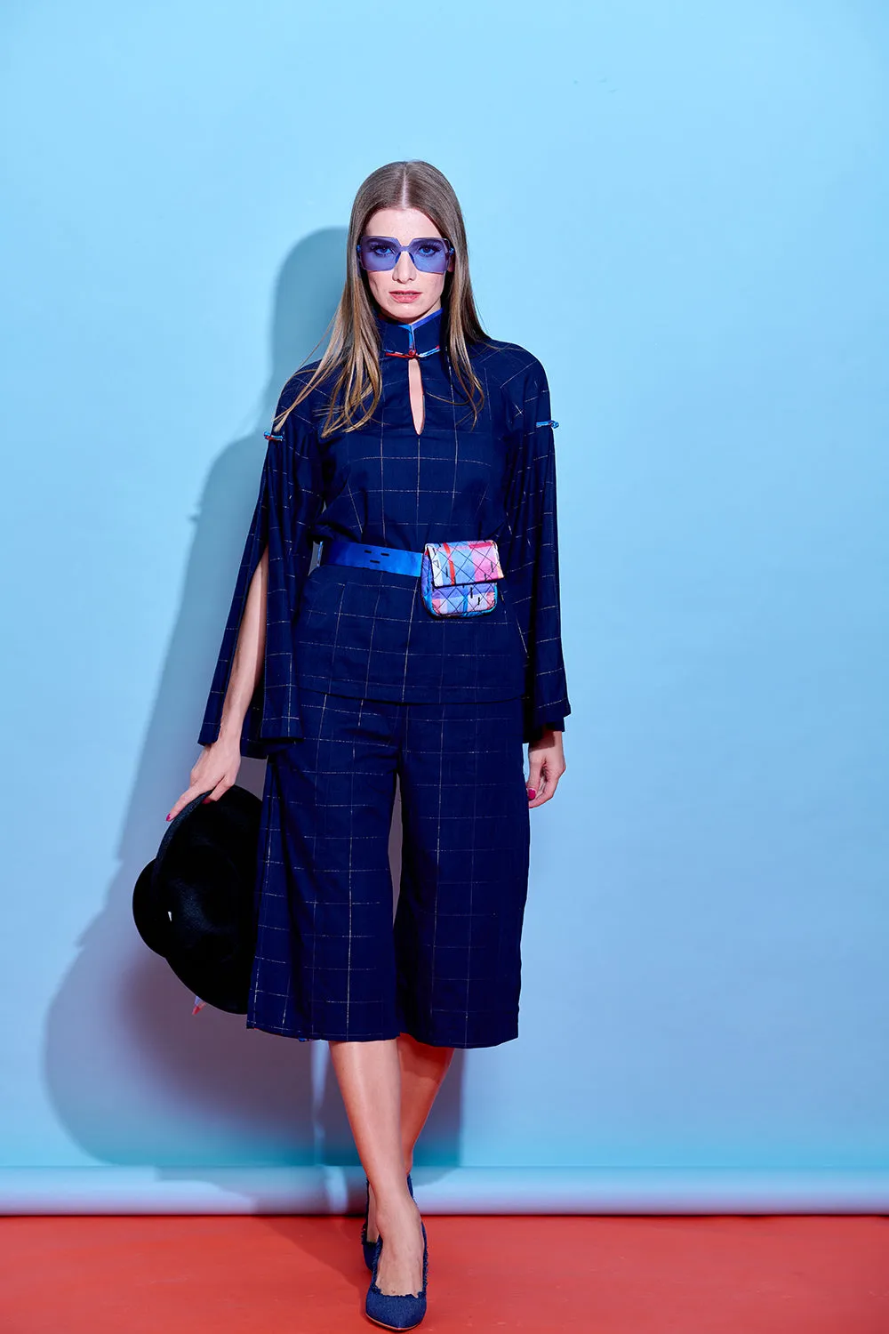 【EXPLORER】Red-White-Blue Satin Fanny Pack (紅白藍)