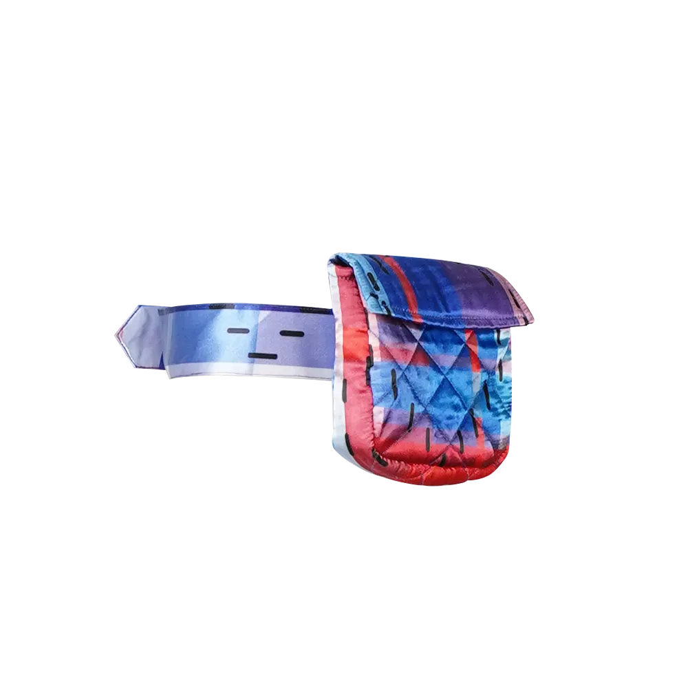 【EXPLORER】Red-White-Blue Satin Fanny Pack (紅白藍)