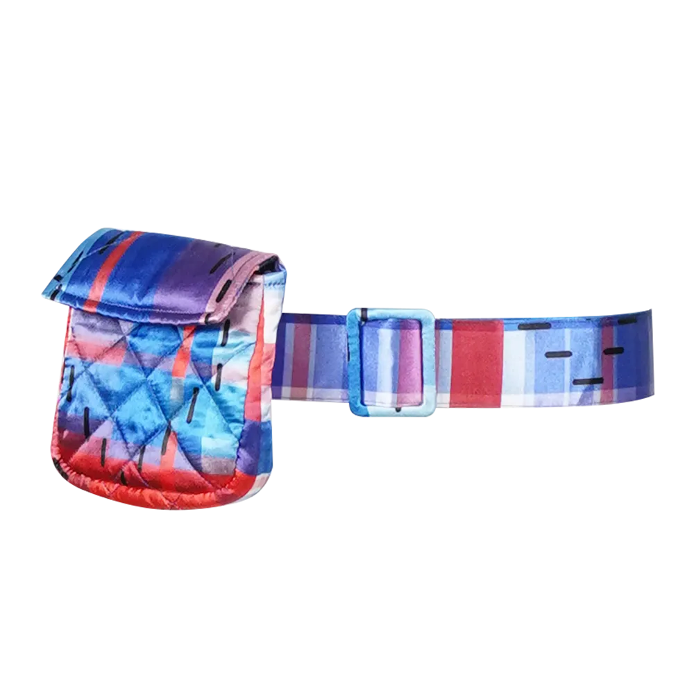 【EXPLORER】Red-White-Blue Satin Fanny Pack (紅白藍)