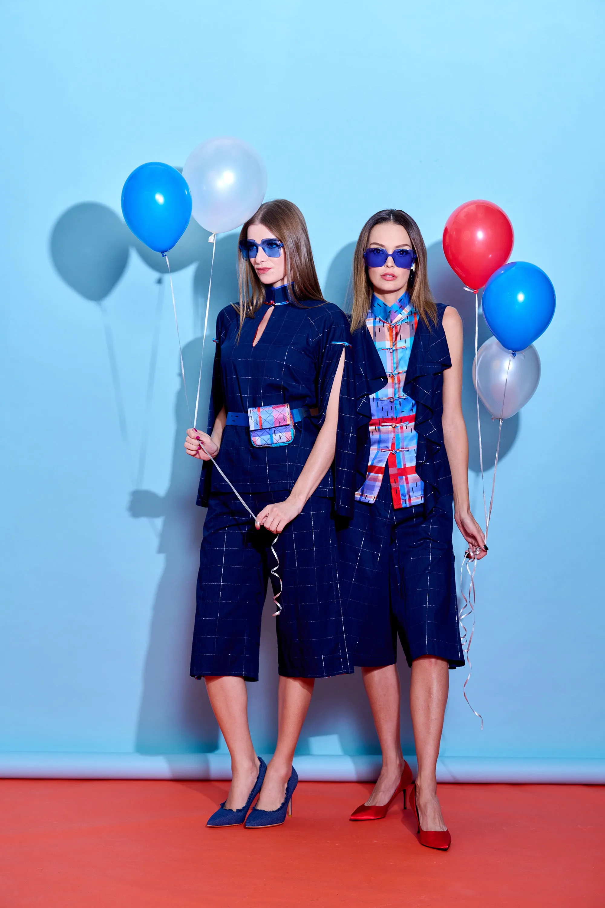 【EXPLORER】Red-White-Blue Satin Fanny Pack (紅白藍)