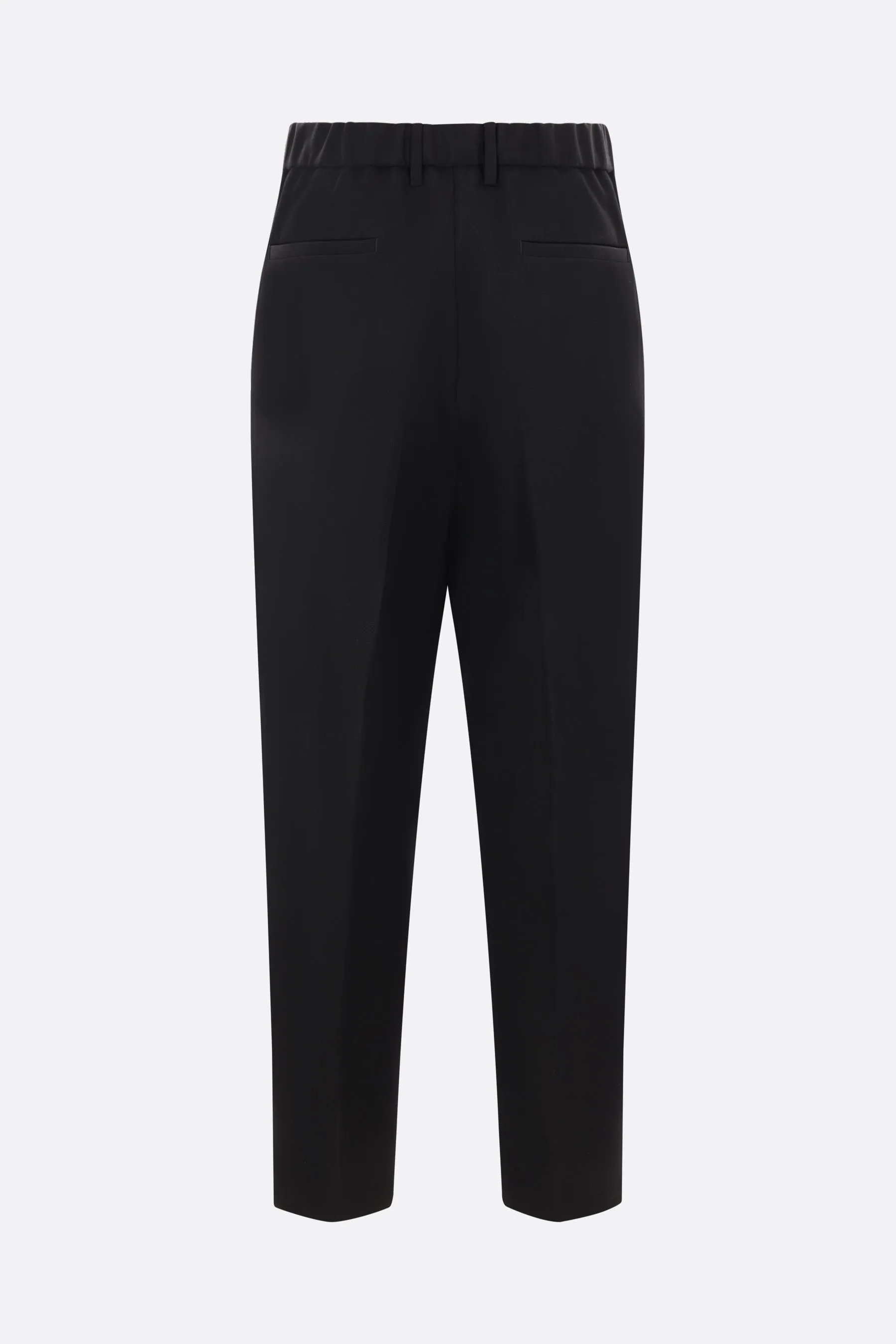 gabardine cropped trousers
