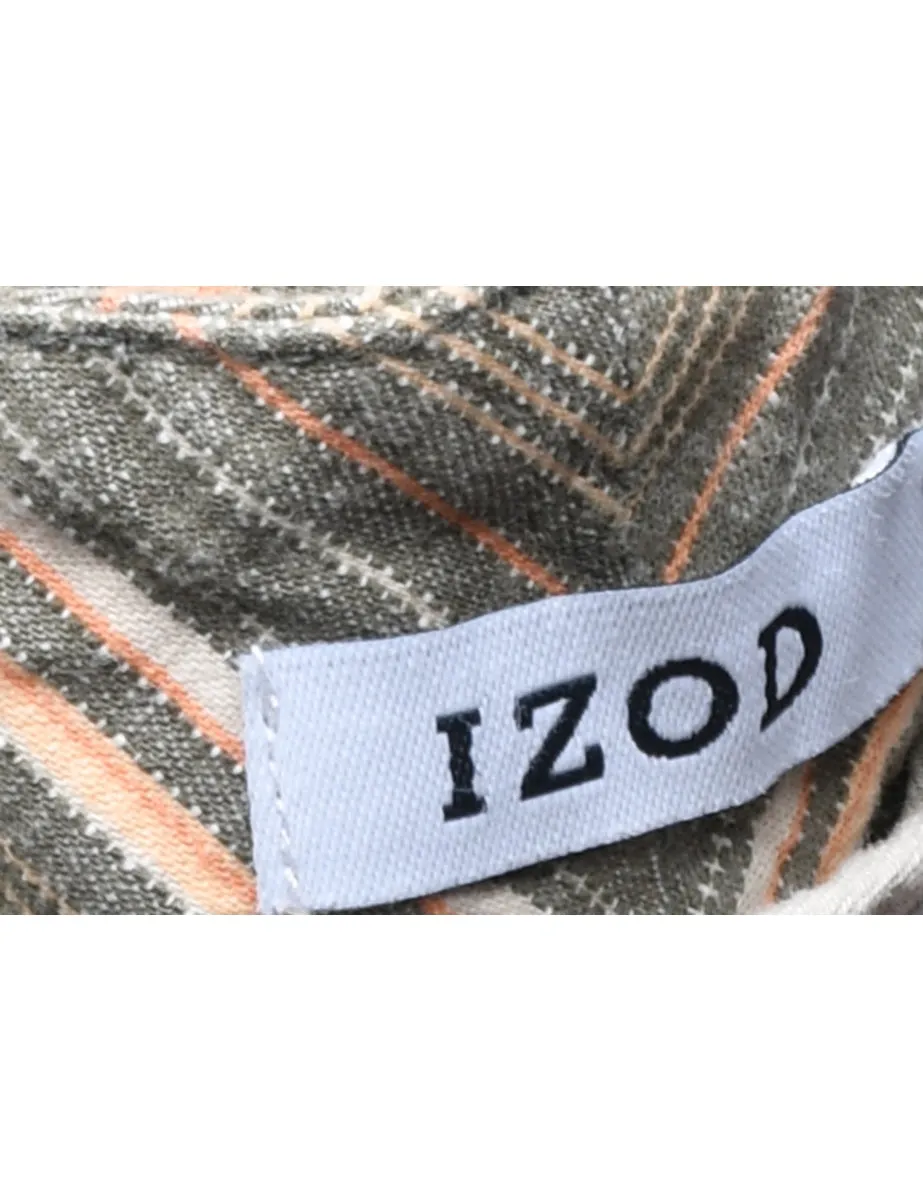 Grey & Peach Cropped Y2K Cargo Trousers - W36 L25