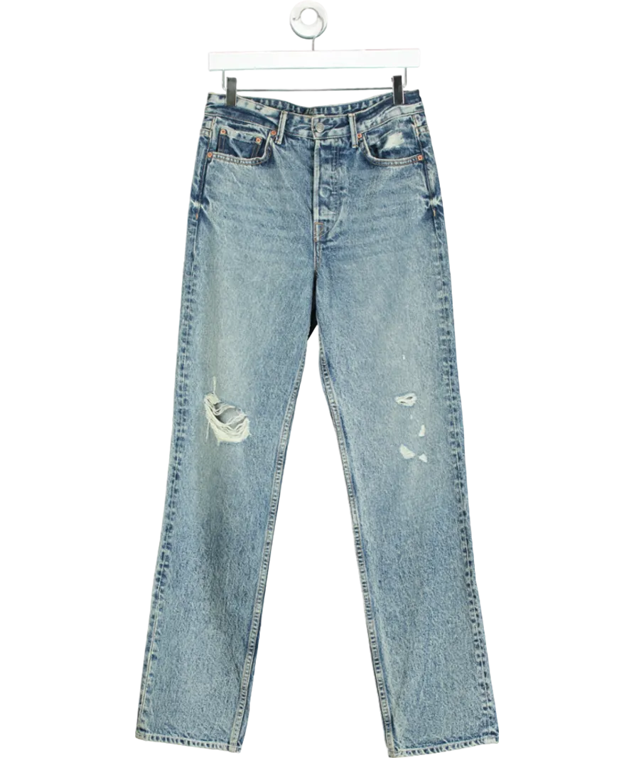 grlfrnd Blue Distressed Boyfriend Jeans W27