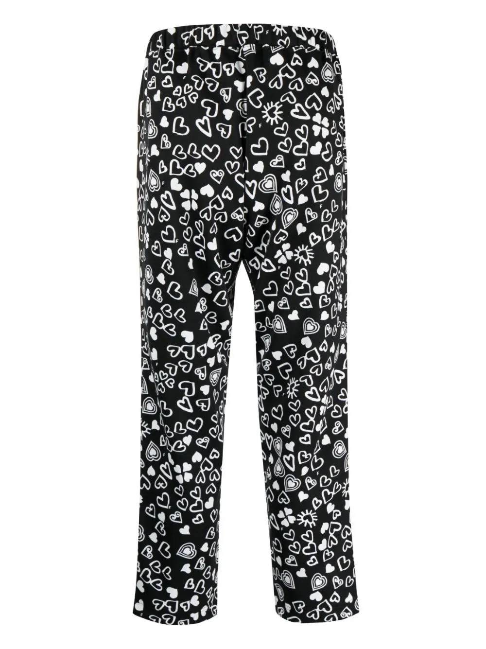 Heart-Print Cropped Trousers