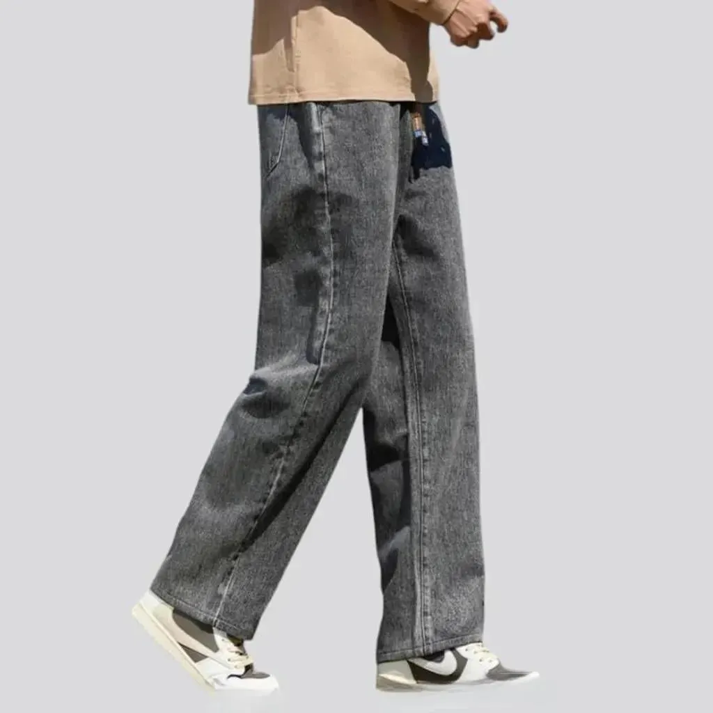 High men's waisted jeans