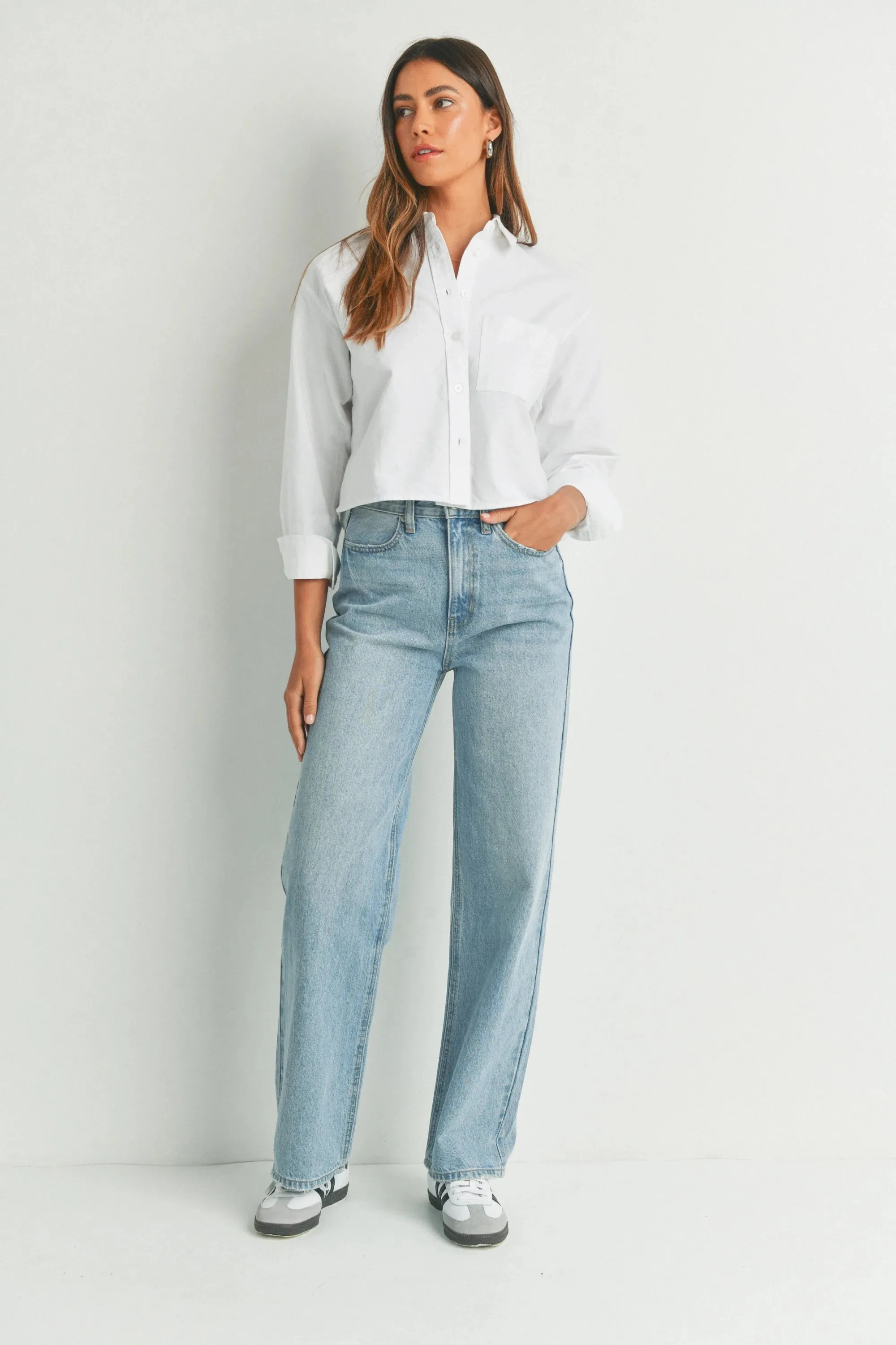 HIGH WAISTED SKATER JEAN