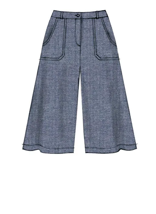 M7475 Misses' Flared Skirts, Shorts and Culottes