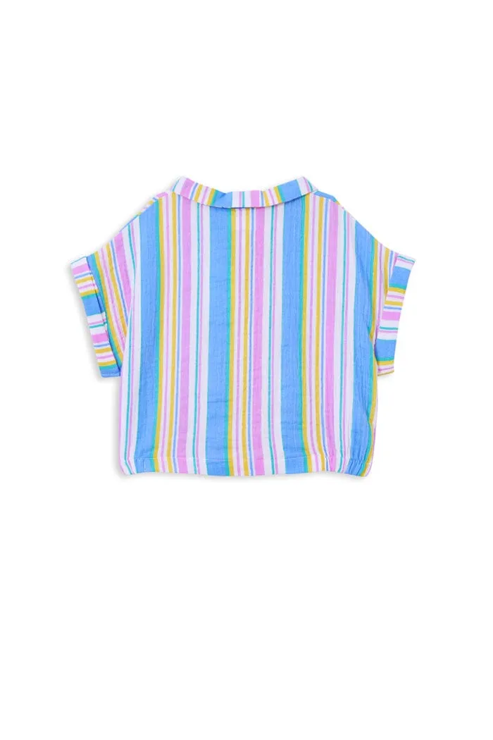 Milky - Crinkle Stripe Shirt