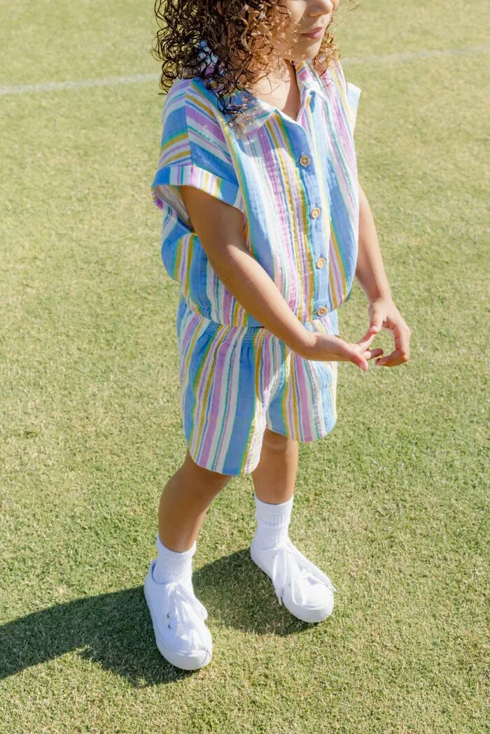 Milky - Crinkle Stripe Shirt