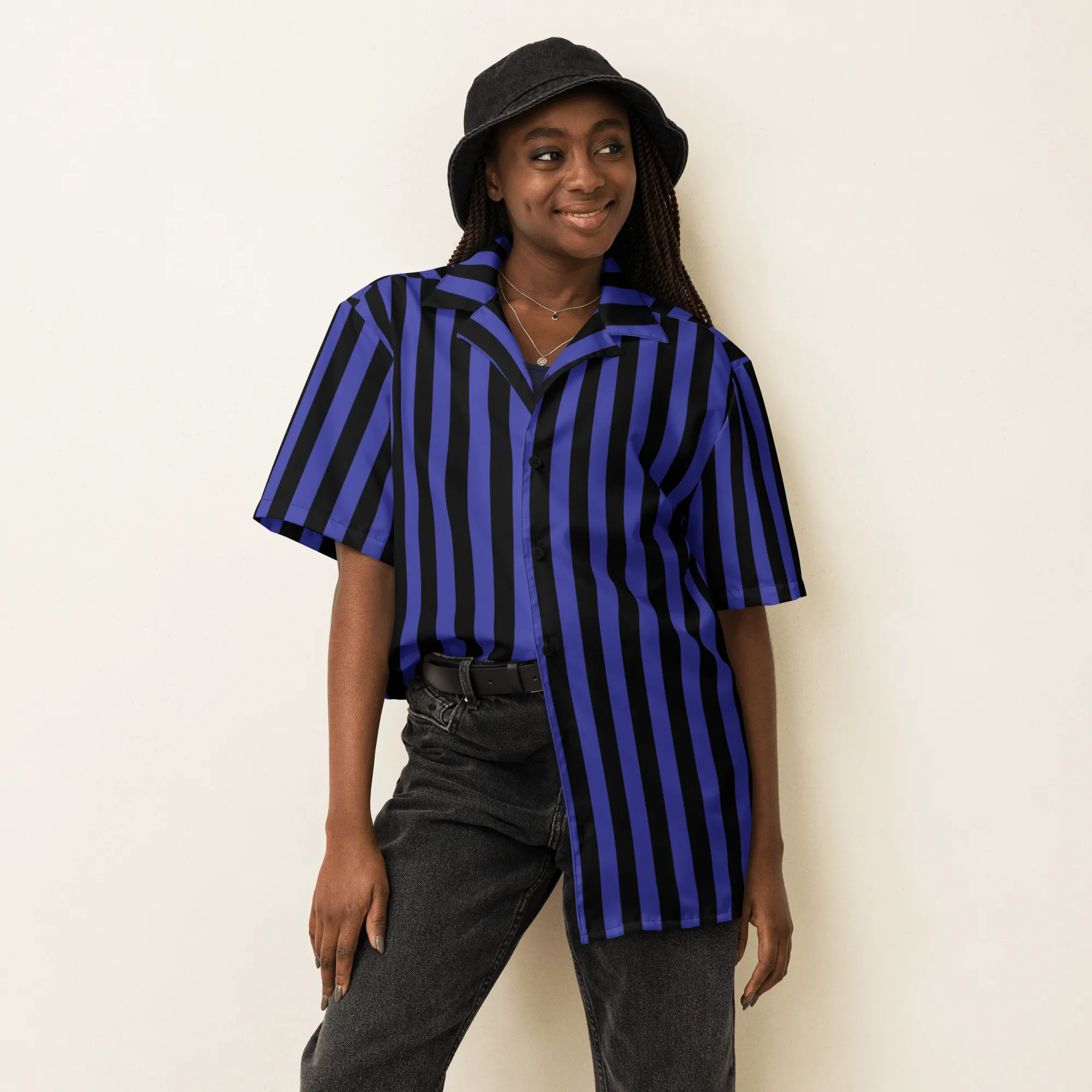 Nevermore Days Striped Button-Up Shirt