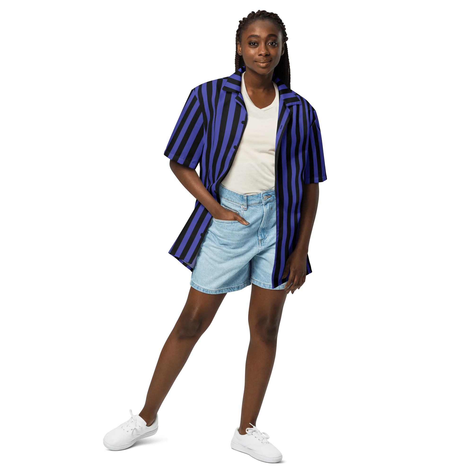 Nevermore Days Striped Button-Up Shirt