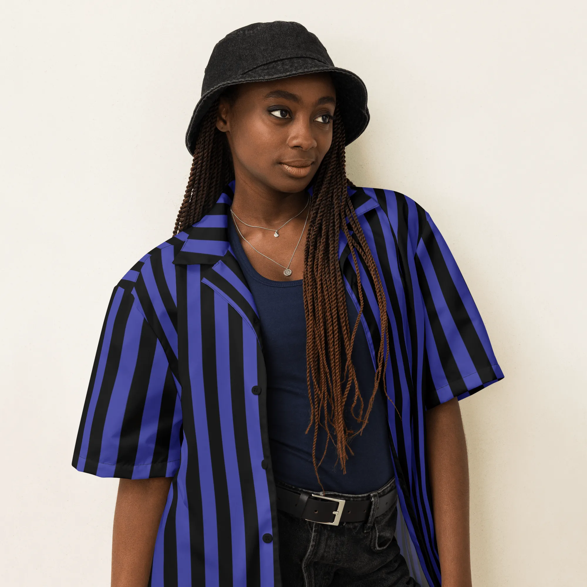 Nevermore Days Striped Button-Up Shirt
