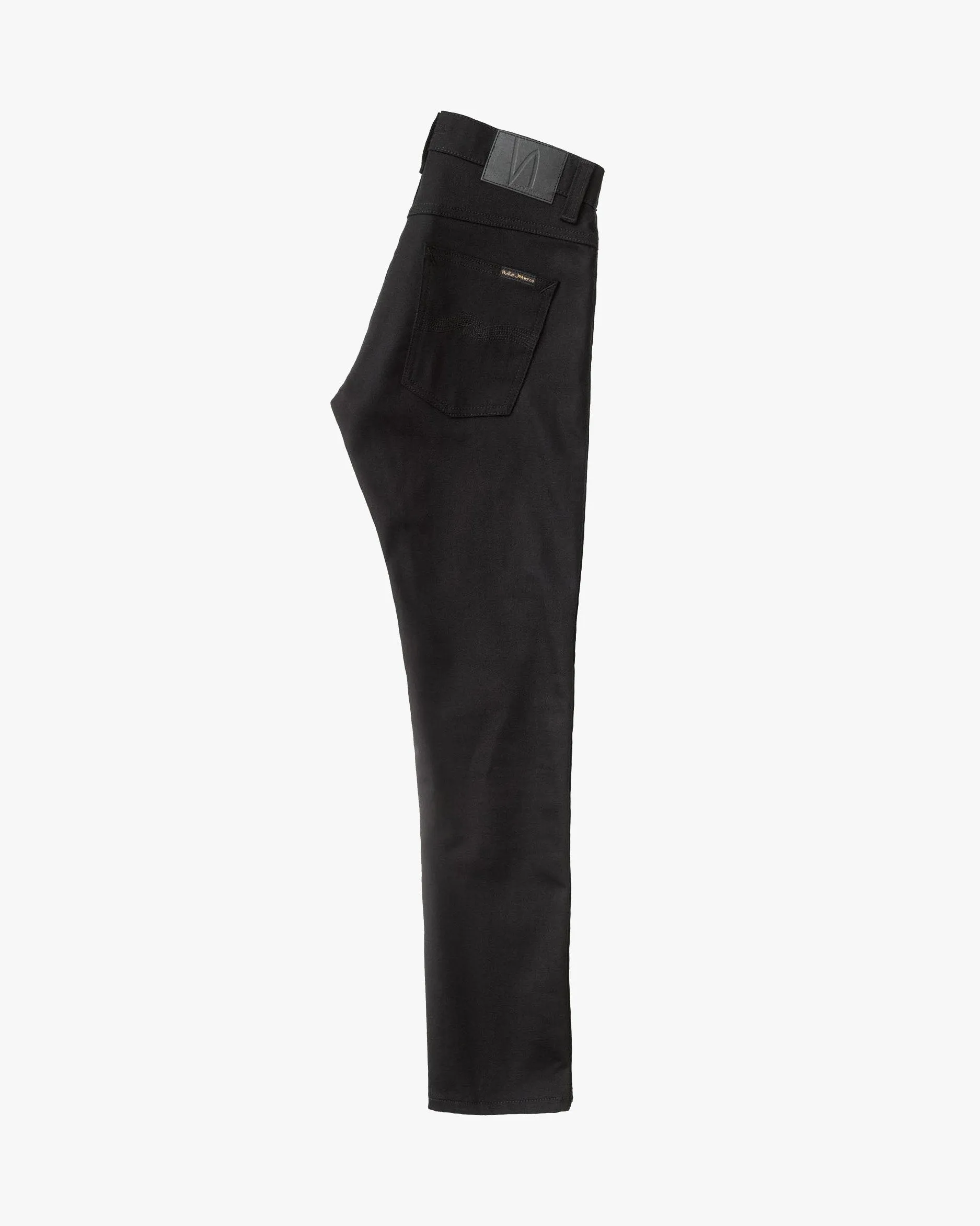Nudie Grim Tim Slim Straight Mens Jeans - Dry Everblack