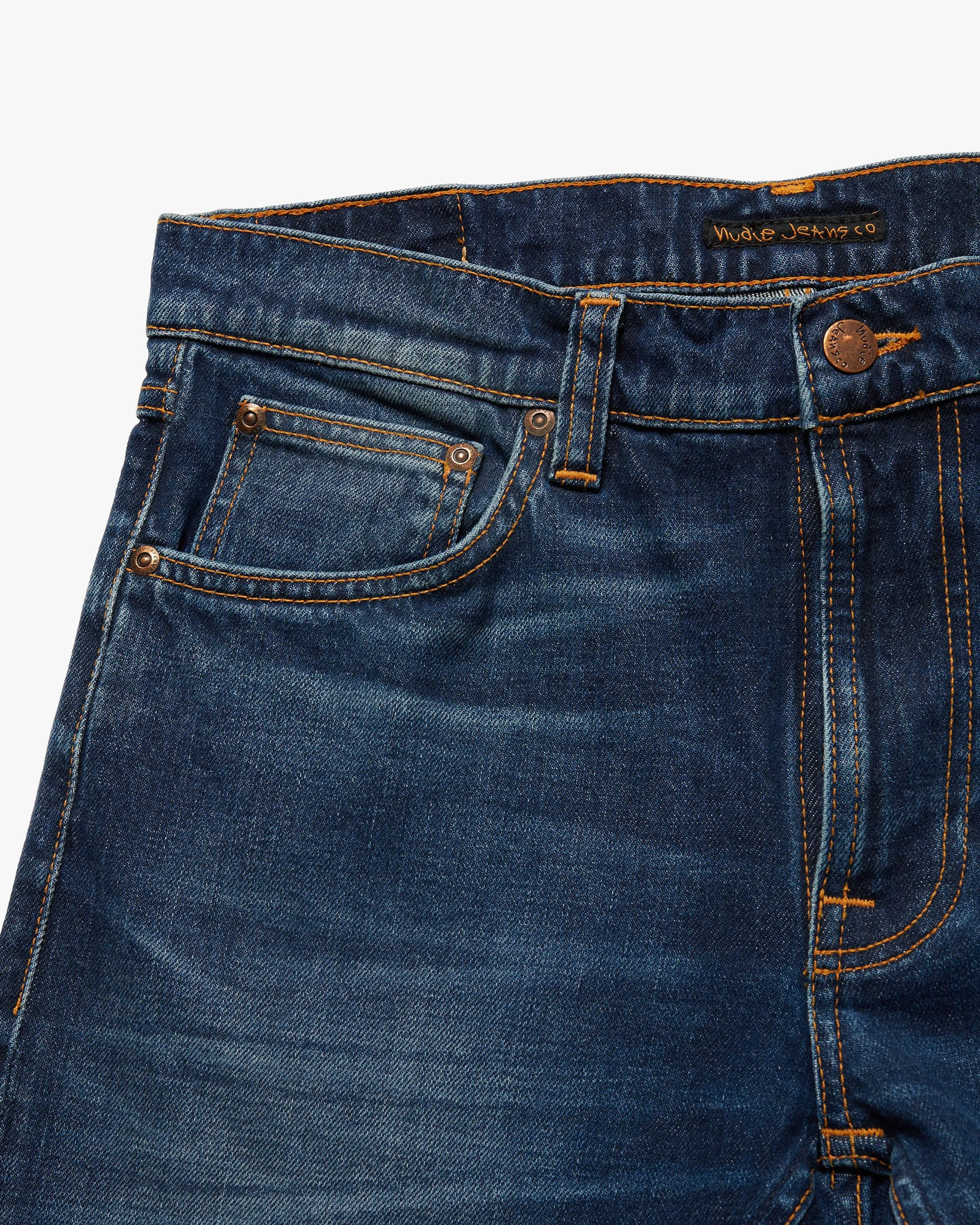 Nudie Lean Dean Slim Tapered Mens Jeans - Troubled Sea