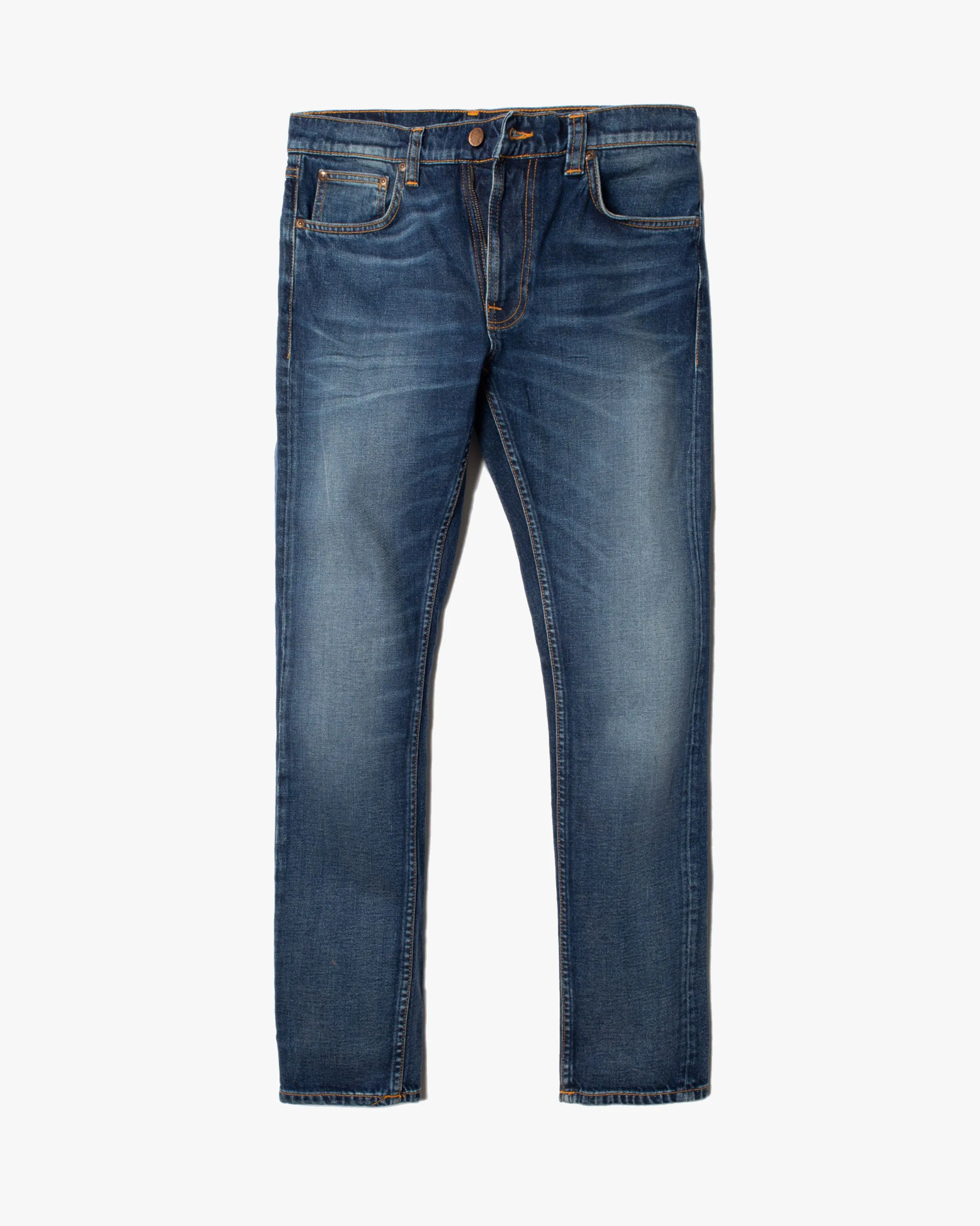 Nudie Lean Dean Slim Tapered Mens Jeans - Troubled Sea