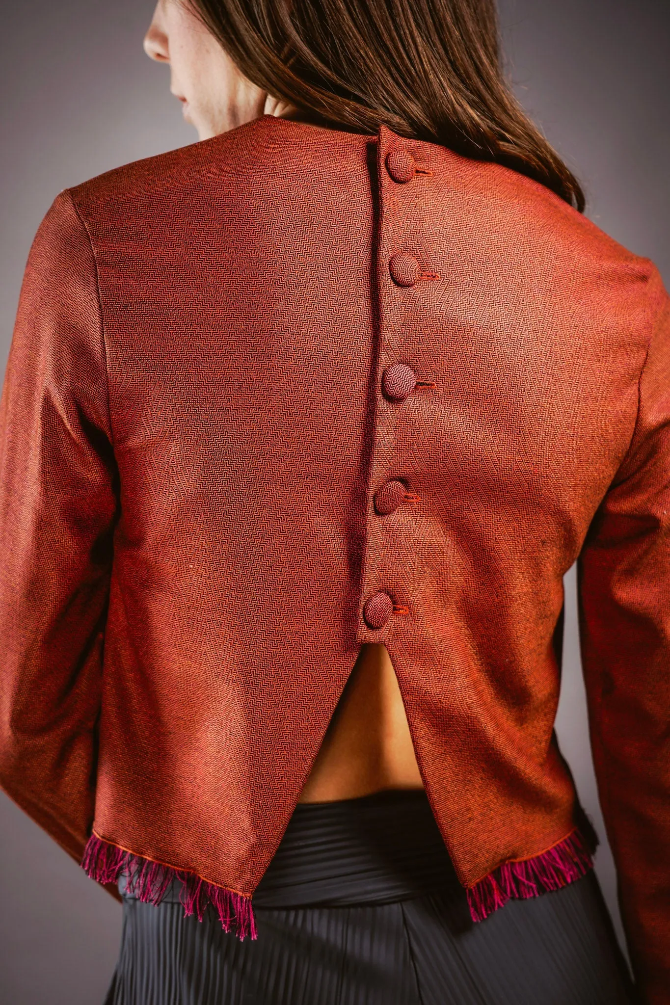 Orange Fringe Top
