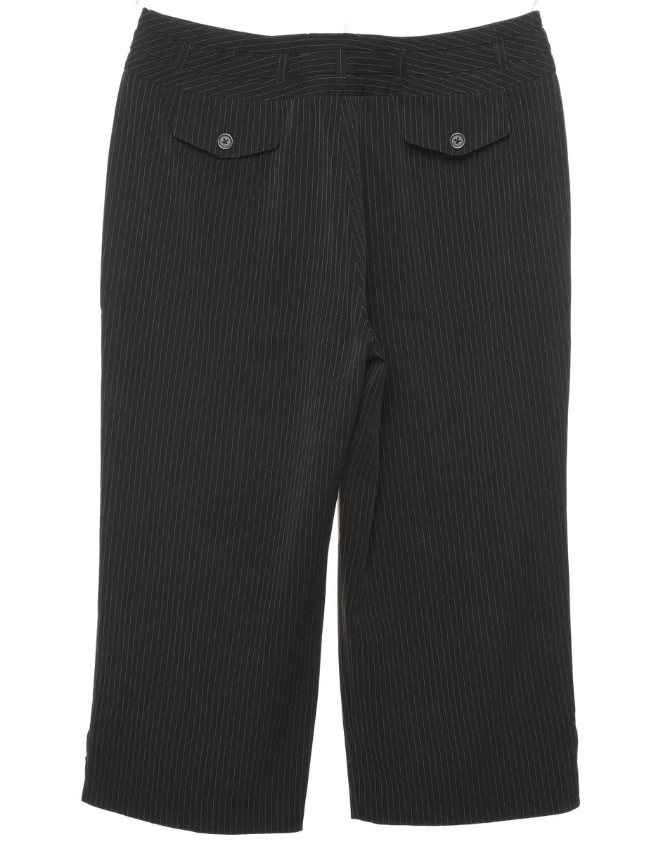 Pinstripes Cropped Trousers - W32 L21