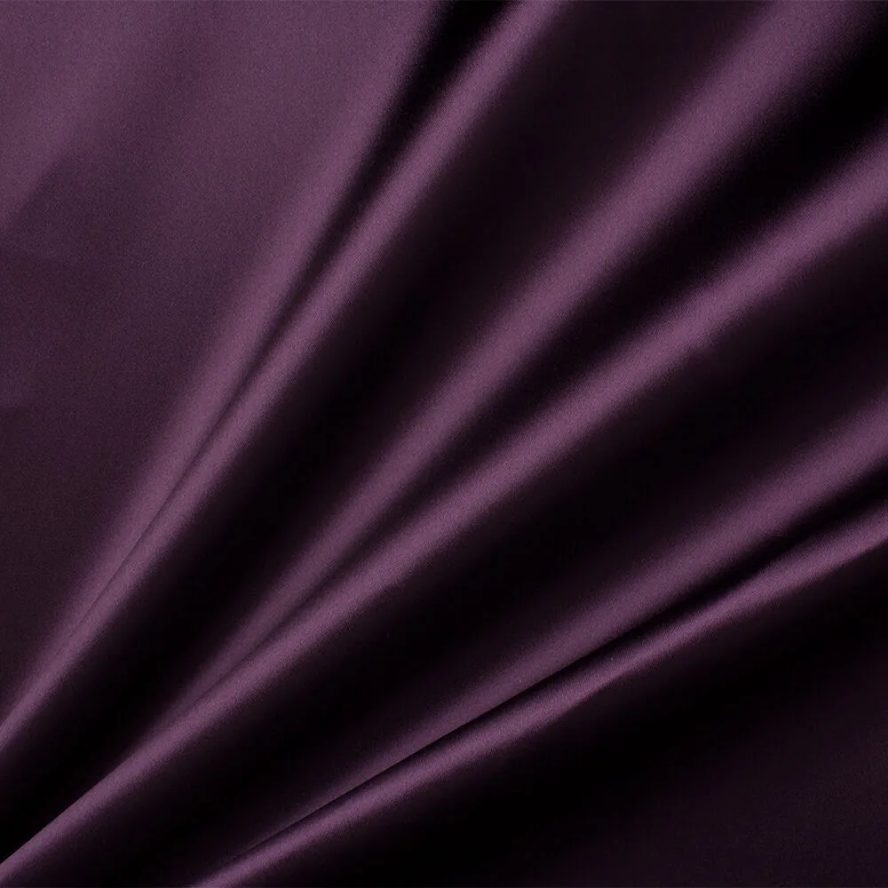 Plum Purple Stretch Satin