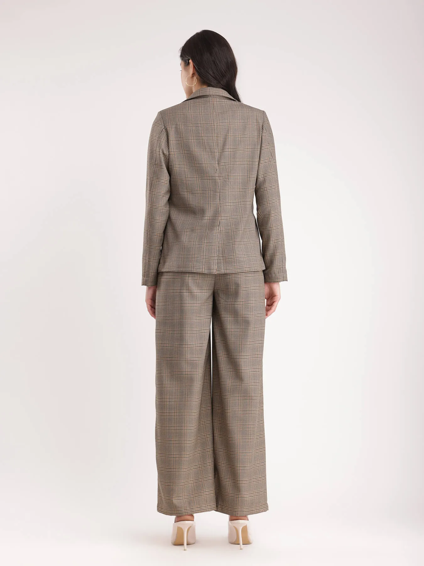 Poly Cotton Checkered Co-ord Set