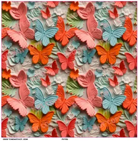 PV115 3D butterflies 1 vinyl sheet