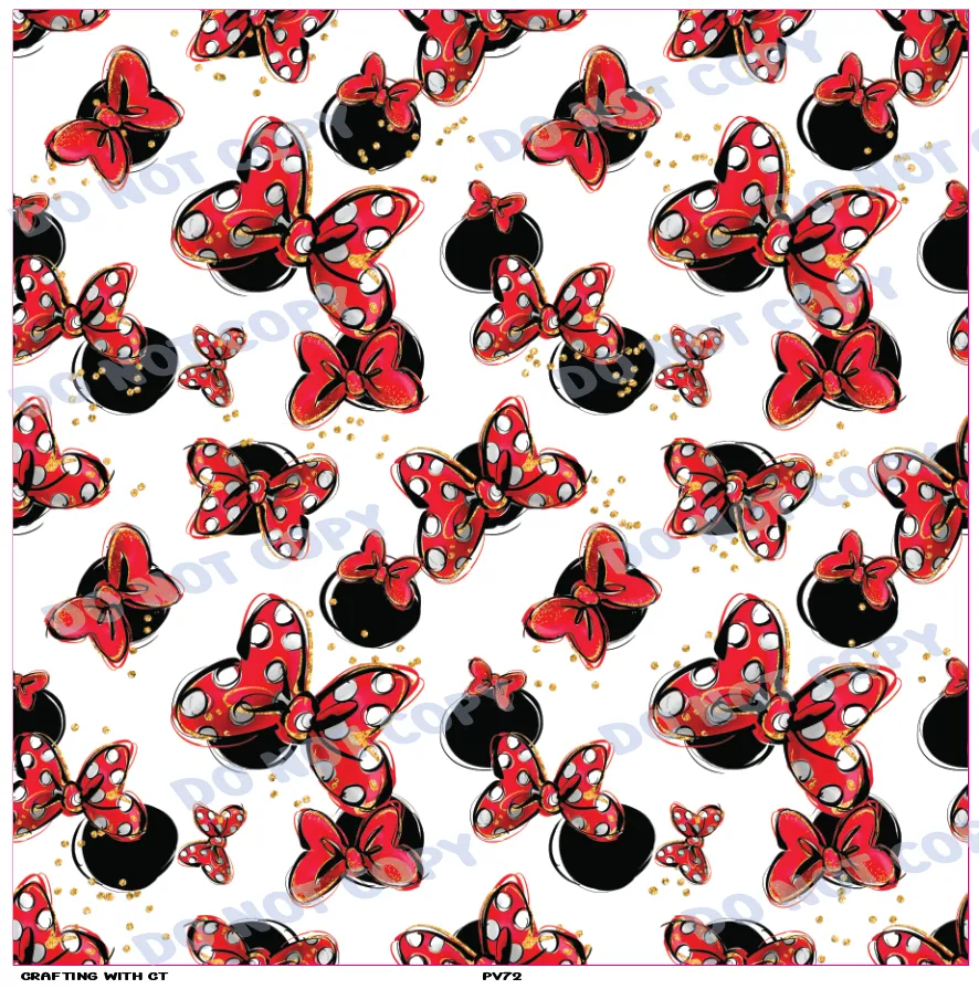 PV72 Mouse bows v2 vinyl sheet