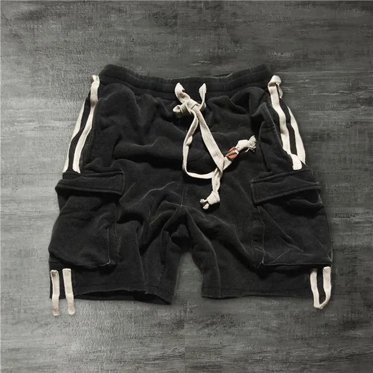 Retro overalls sports shorts