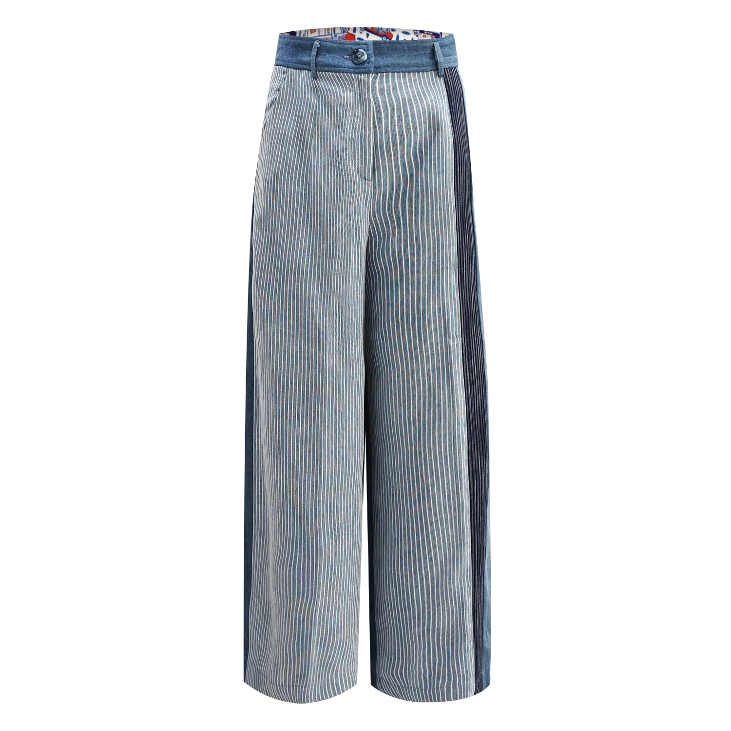 【SOFT SERVE】Patchwork Eco-Denim Culottes (香港經典) (紅白藍)