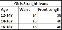 Teens Girls Pant Denim Two Tones-Ice Blue