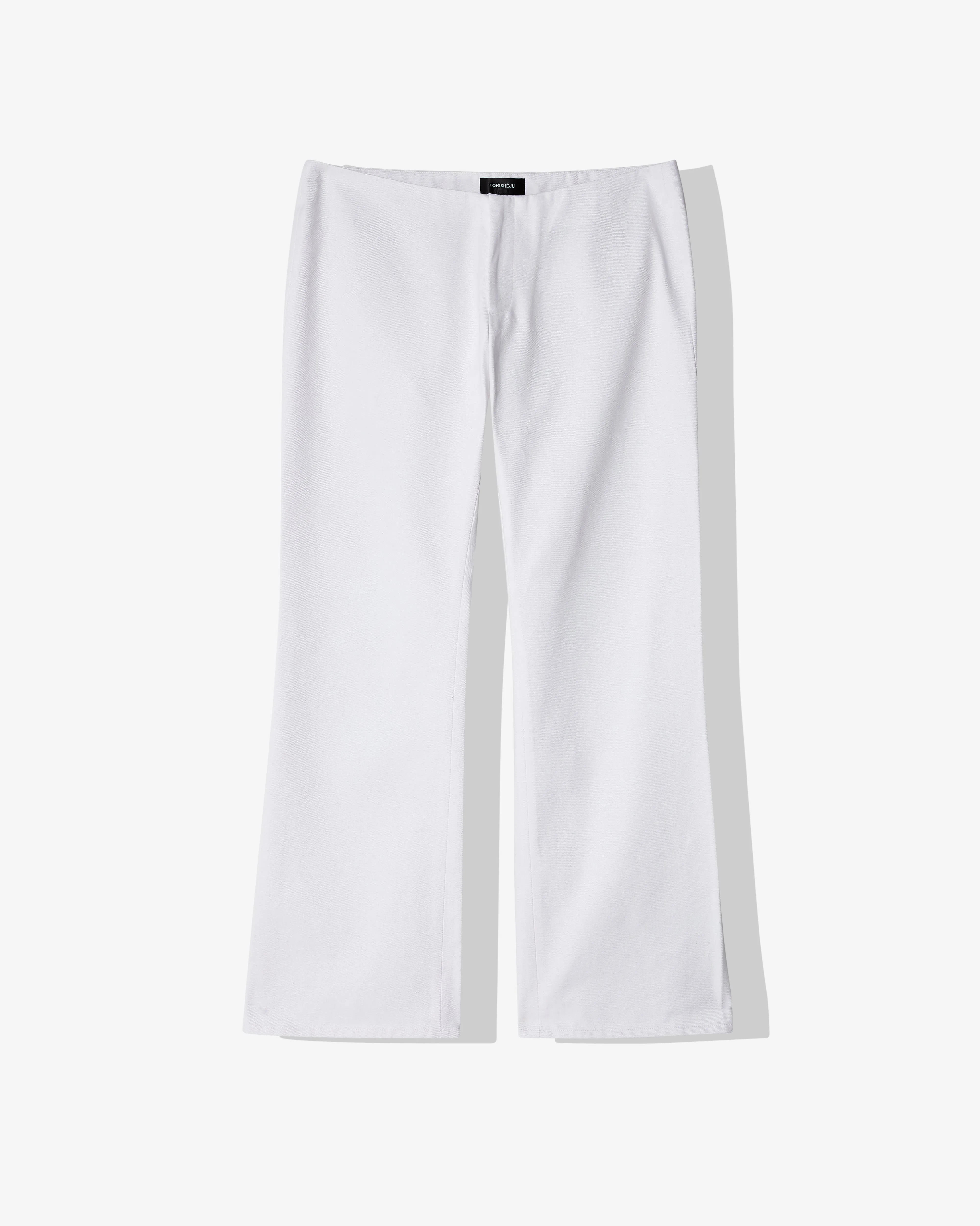 Torisheju - Women's Snipped Trousers - (White)