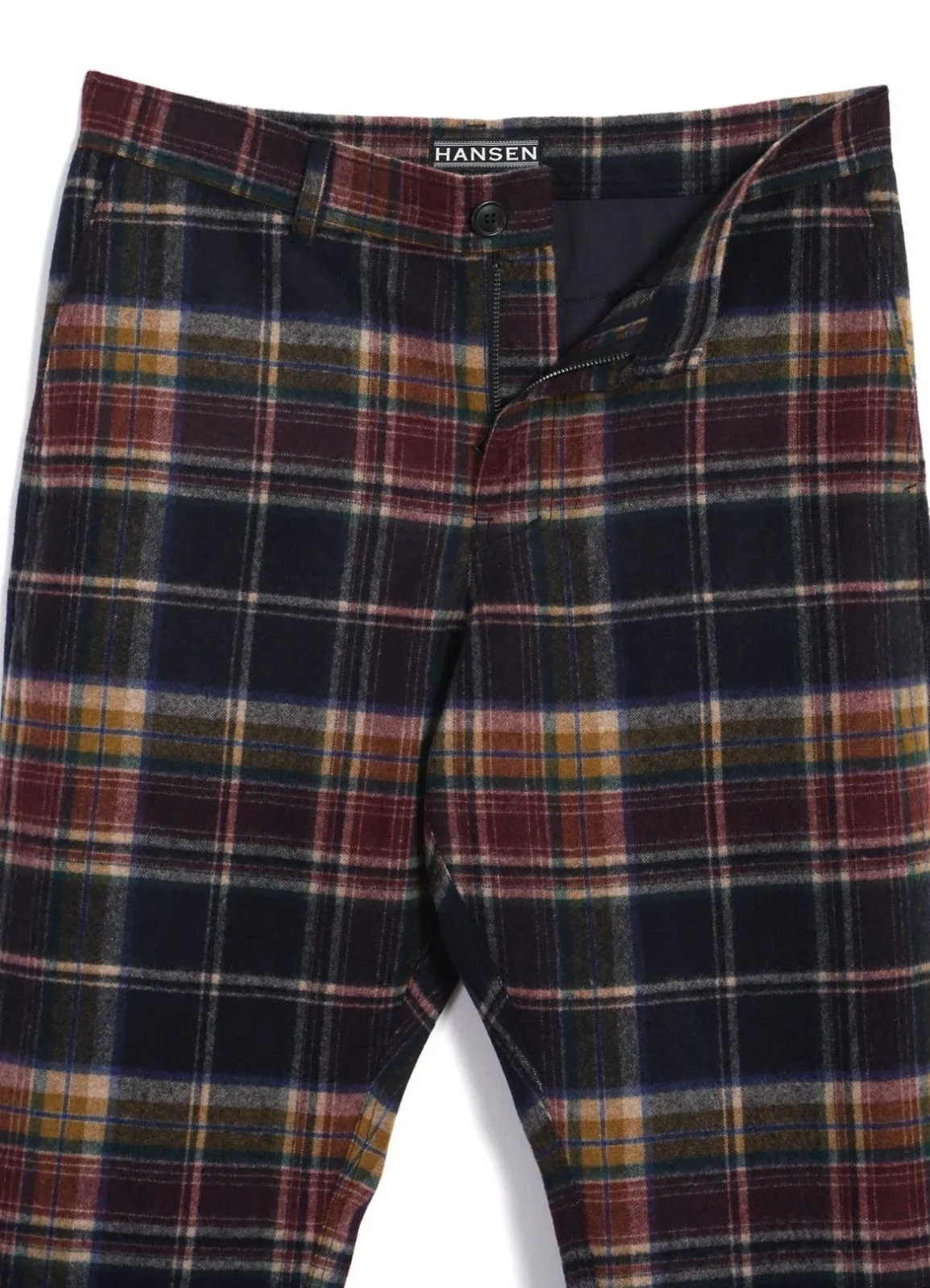 TYGE | Wide Cut Cropped Trousers | Multi Colour Check