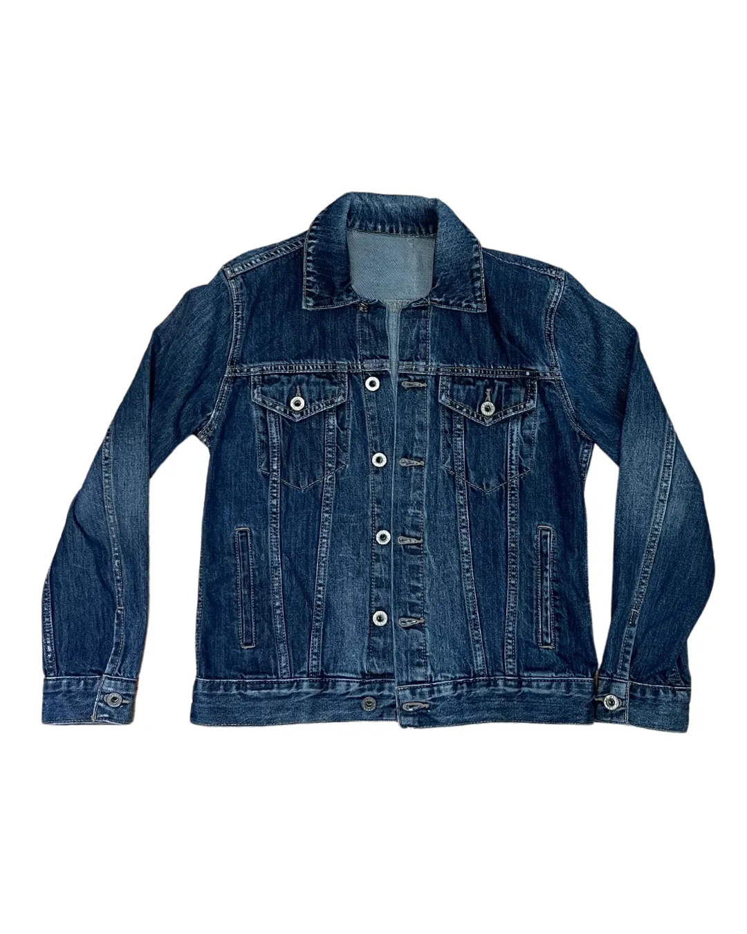 Upcycled Denim Jacket Hot Lips Patch