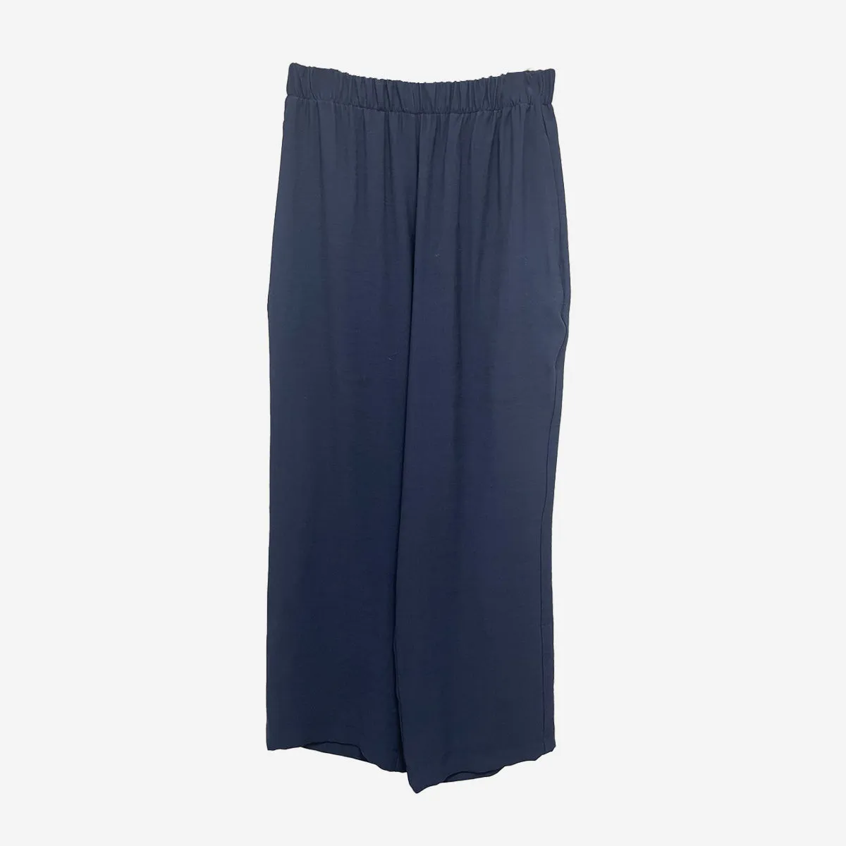 WIDE CROP TROUSER IN NAVY