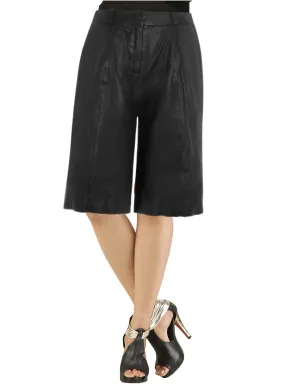 Women Culottes Leather Skirt