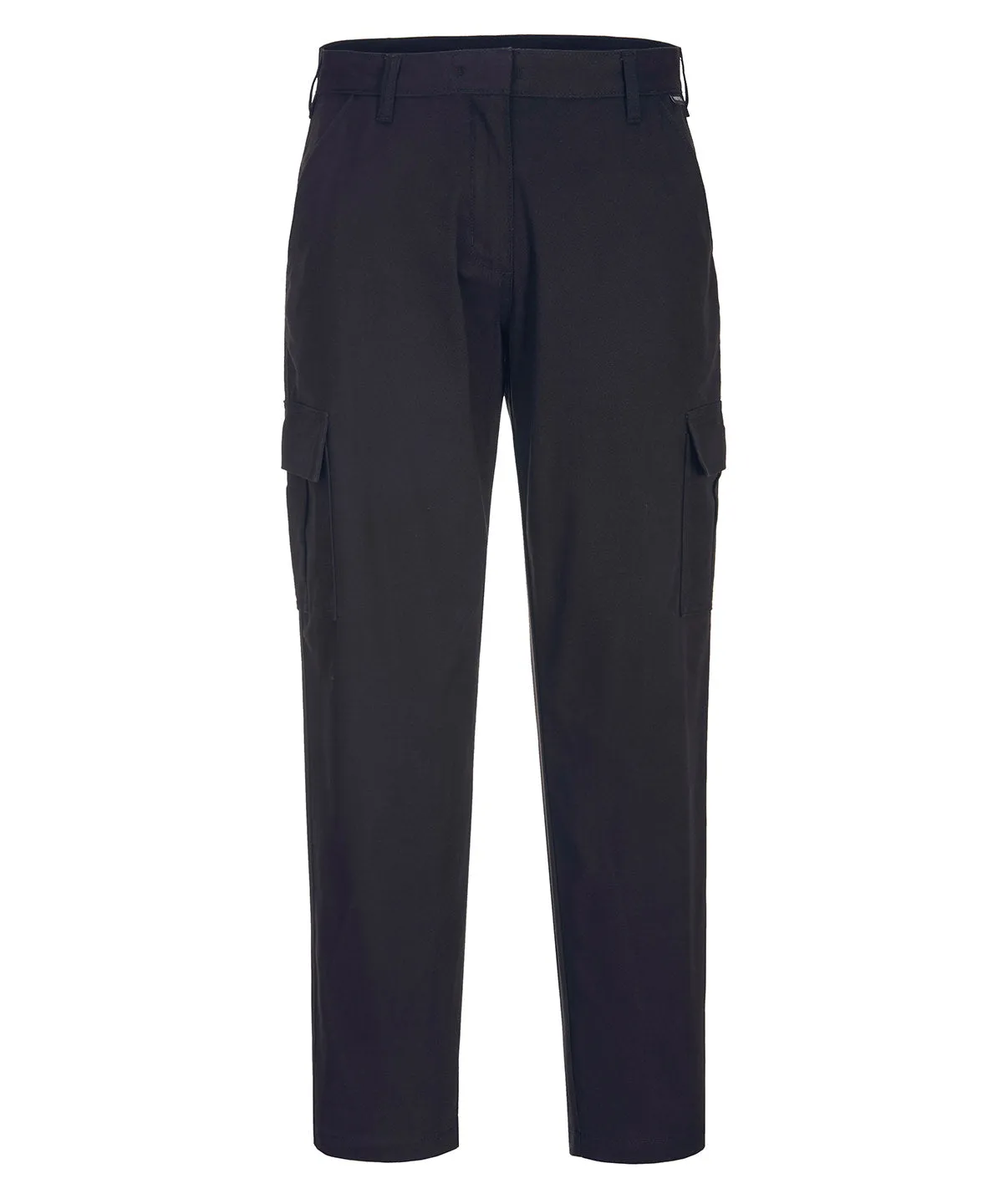 Womens stretch cargo trousers (S233) slim fit | Black