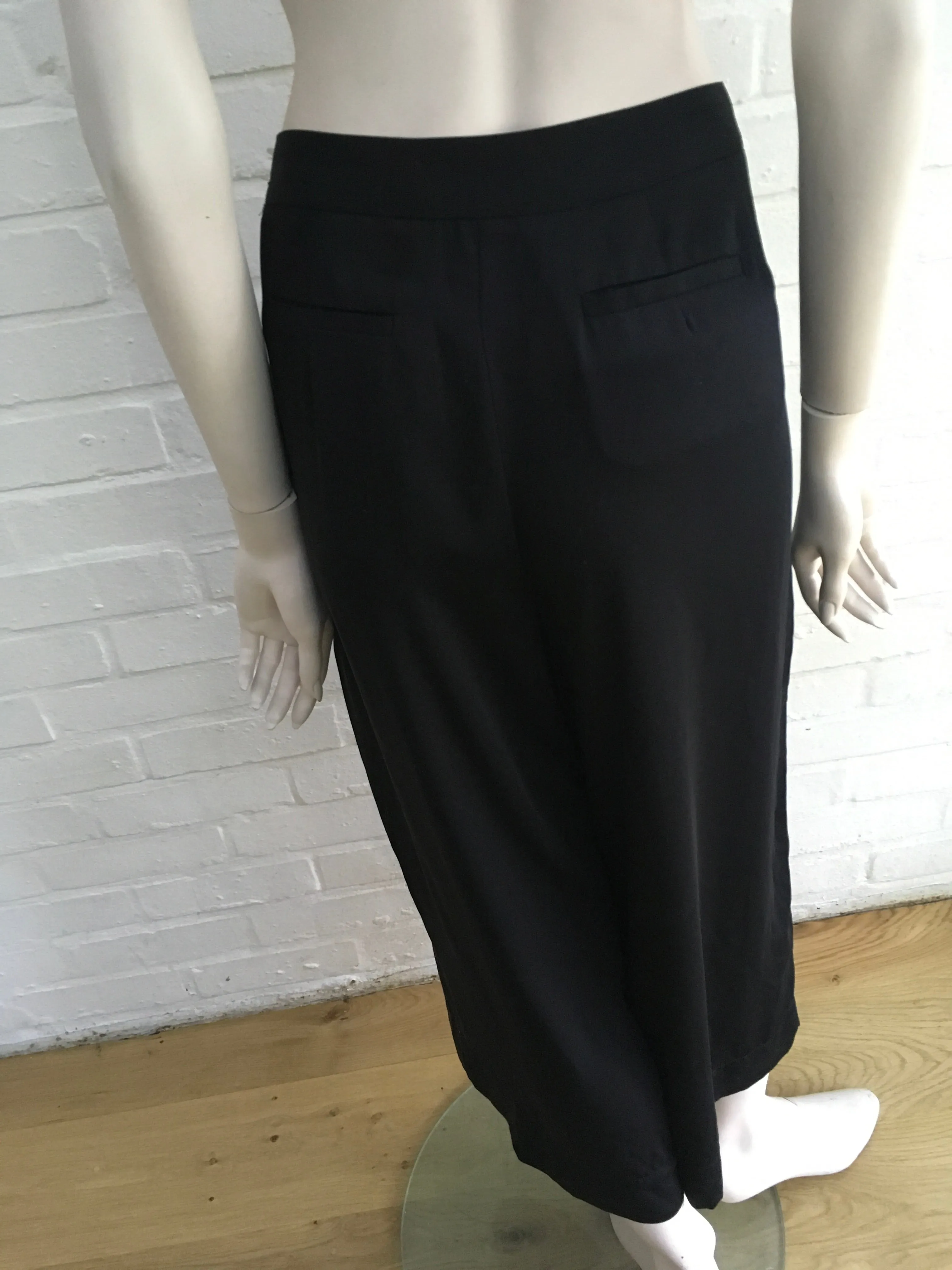 ZIMMERMANN Black Tuck crepe culottes pants trousers  Ladies