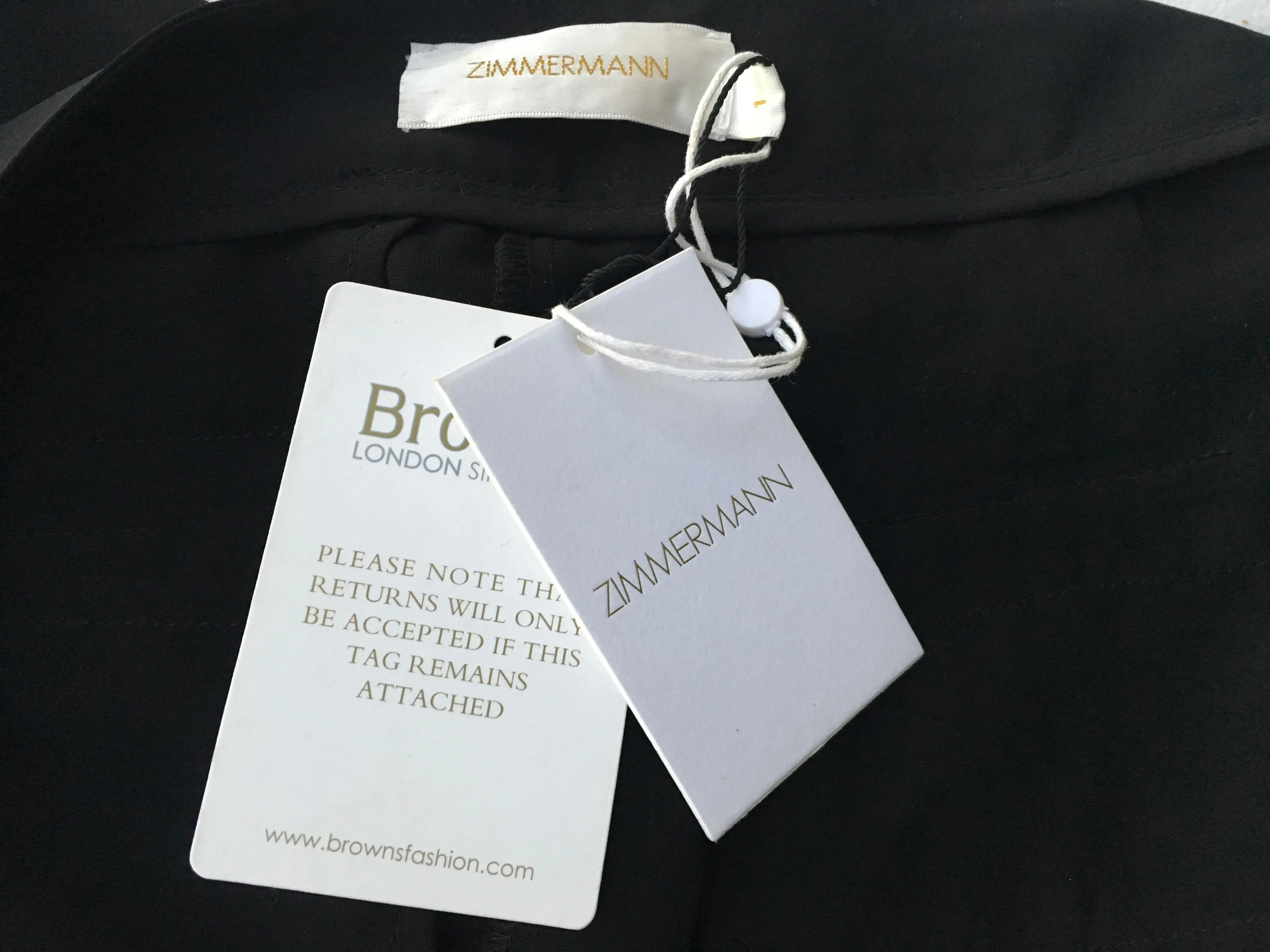 ZIMMERMANN Black Tuck crepe culottes pants trousers  Ladies