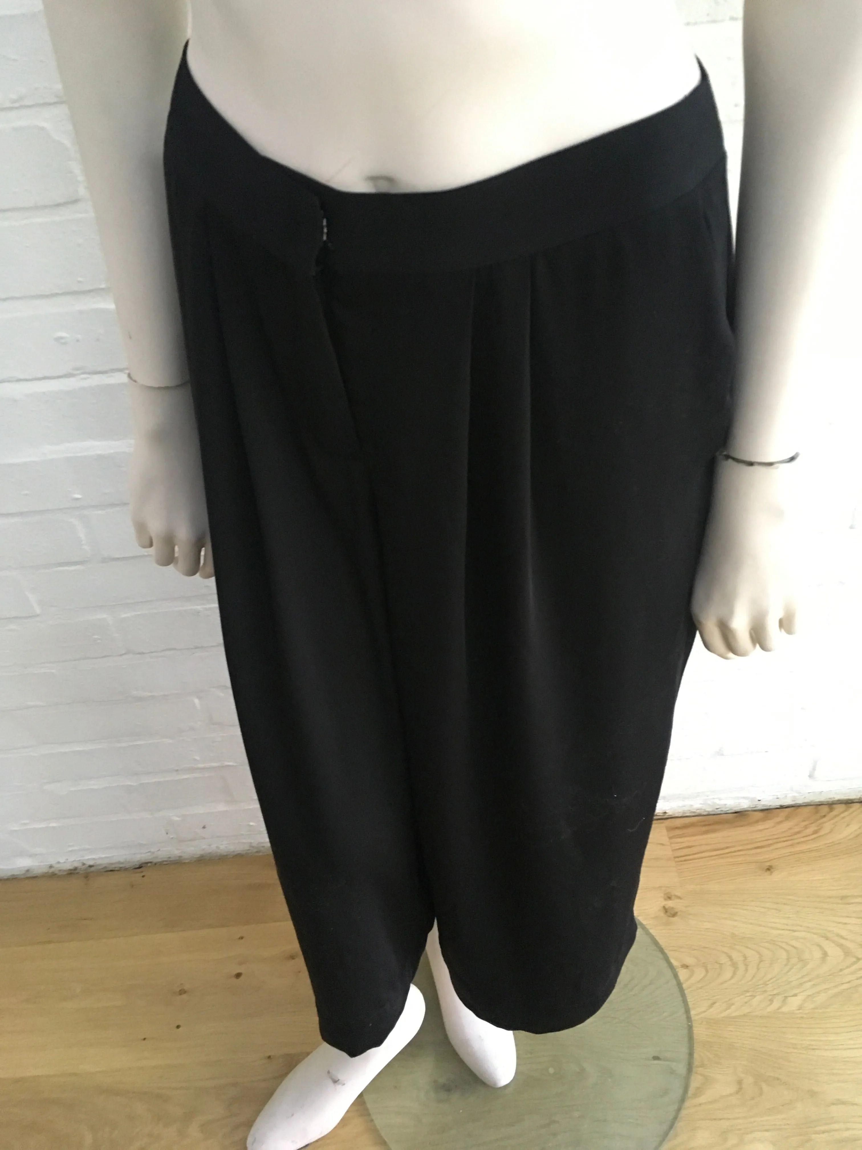 ZIMMERMANN Black Tuck crepe culottes pants trousers  Ladies