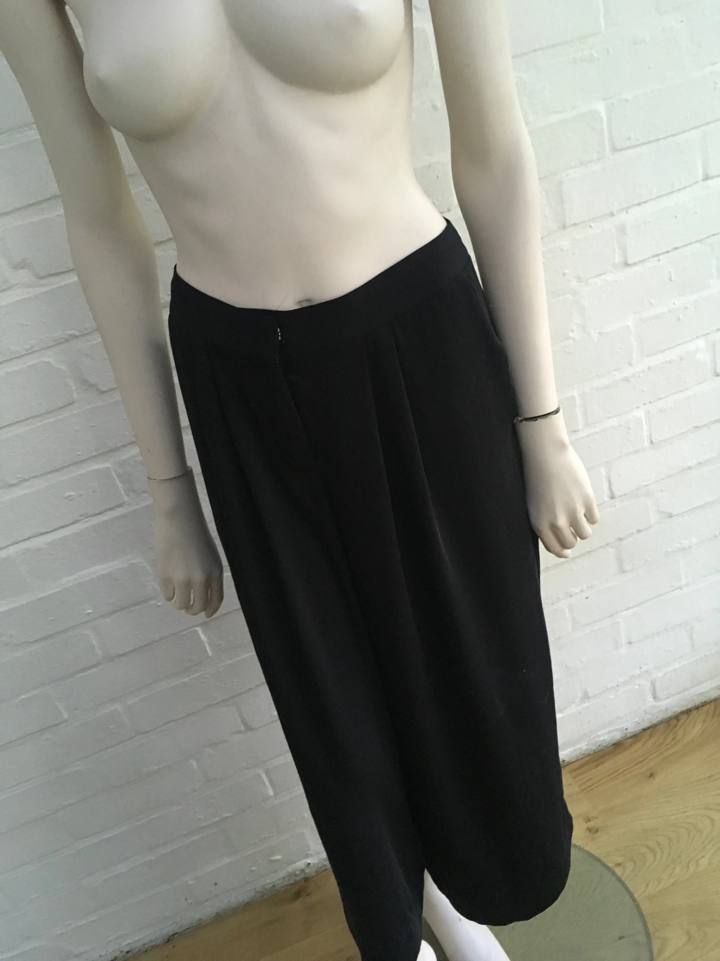 ZIMMERMANN Black Tuck crepe culottes pants trousers  Ladies