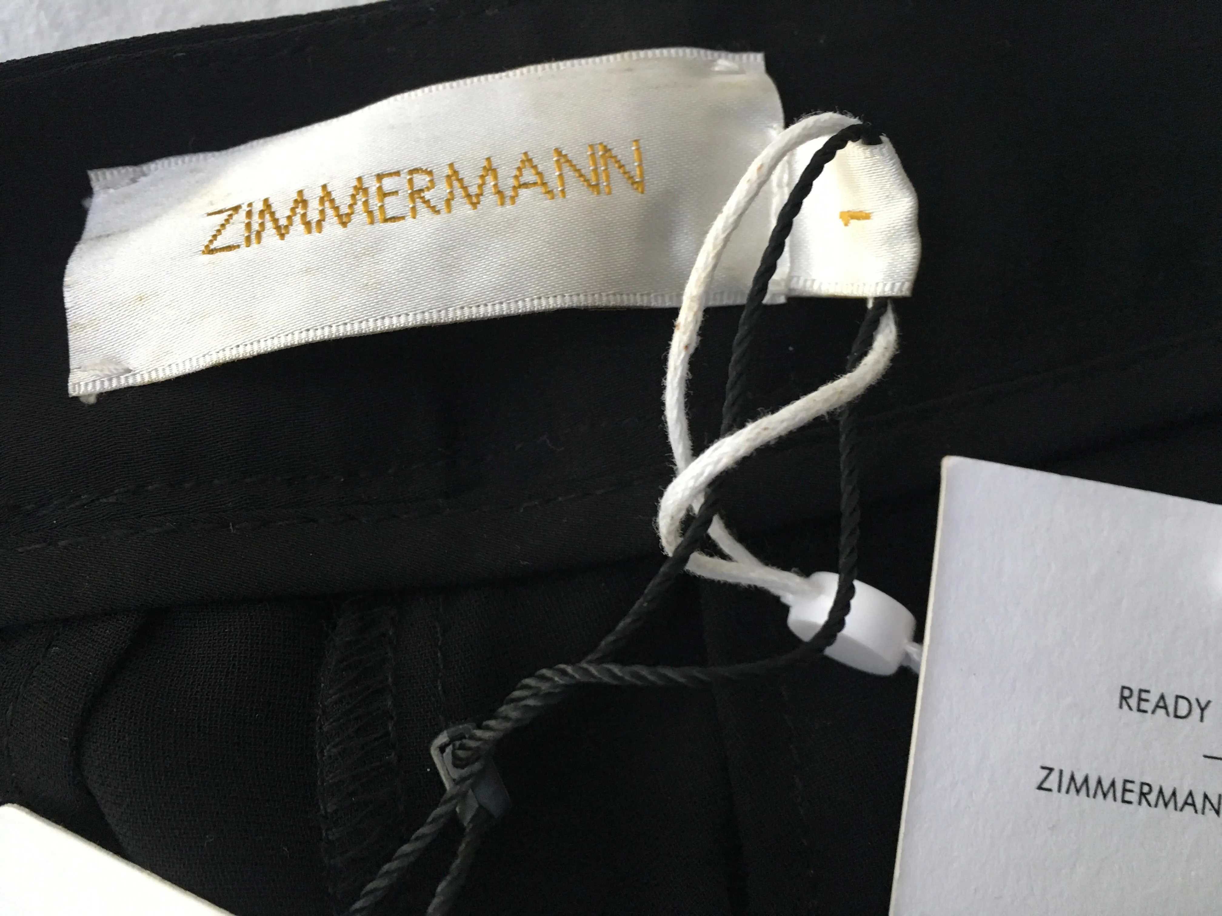 ZIMMERMANN Black Tuck crepe culottes pants trousers  Ladies